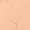 Collier croix en acier inoxydable pour femmes et couples