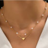 Colliers cœur avec perles