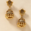 Boucles d'oreilles Jhumka vintage avec pompon