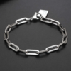 Bracelet chaîne minimaliste argenté pour hommes