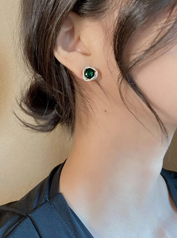 Boucles d'oreilles tige avec strass