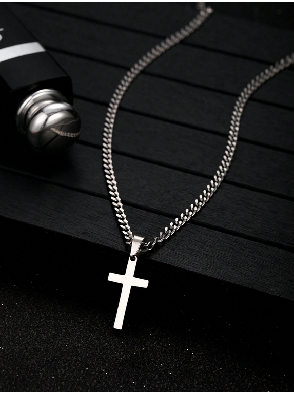Collier croix minimaliste pour garçons