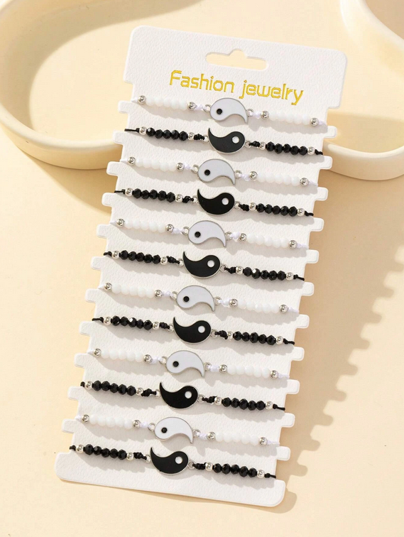 Ensemble de bracelets Yin & Yang