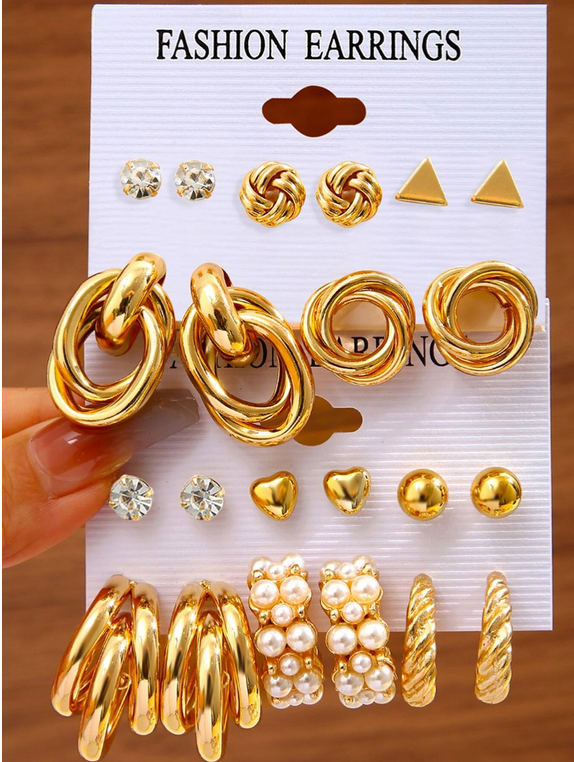 Boucles d'oreilles décoratives en fausses perles