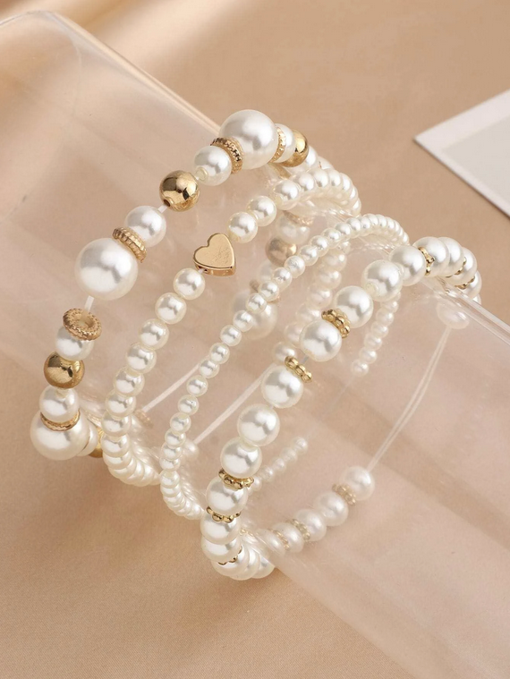 Bracelet perles cœur