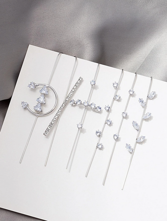 Boucle d'Oreille Décorative en Zircone Cubique