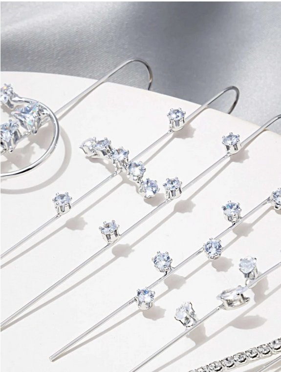 Boucle d'Oreille Décorative en Zircone Cubique