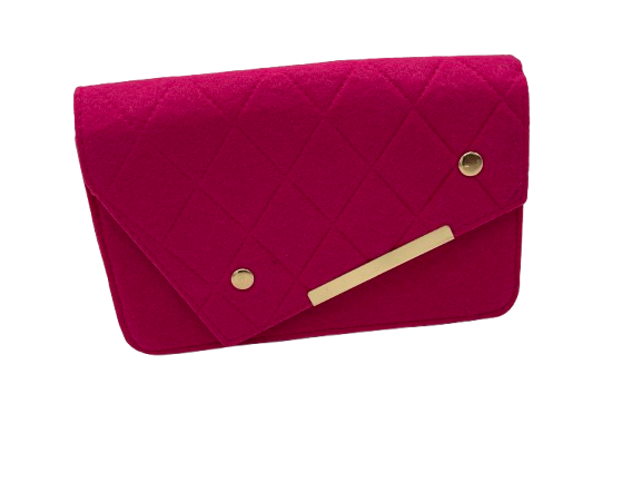 Sac Enveloppe Rose Fluo à Chaîne