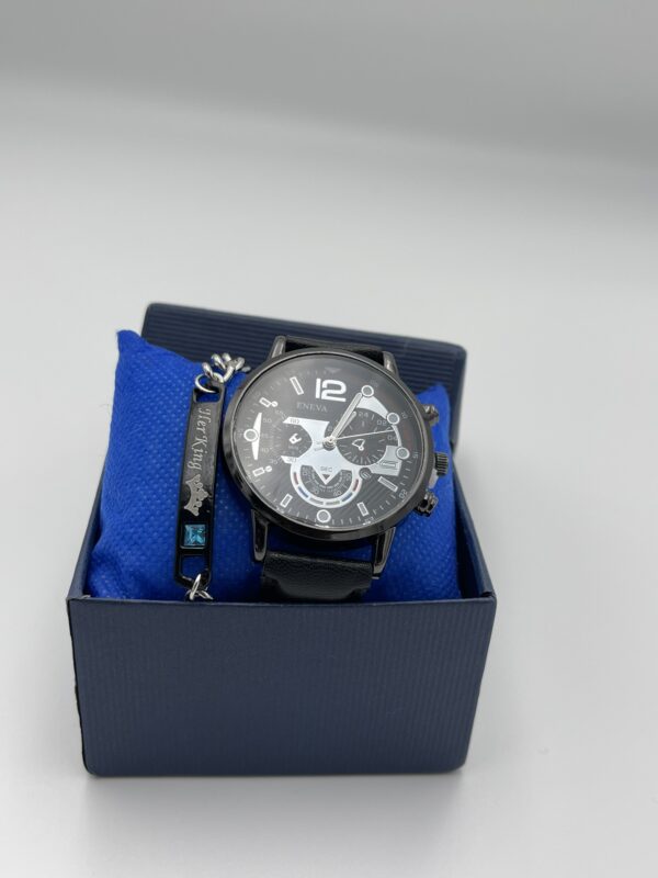 Montre à Quartz Ronde avec Bracelet en Or