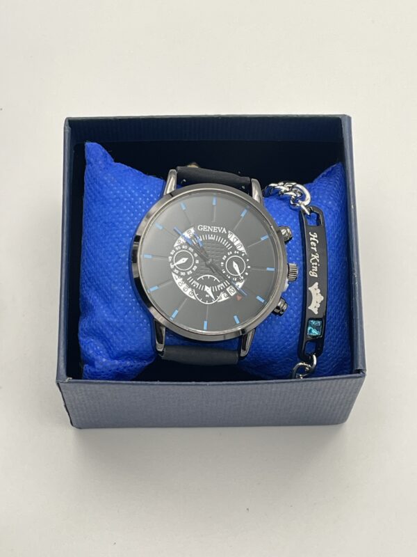 Montre à Quartz Ronde avec Date pour Homme