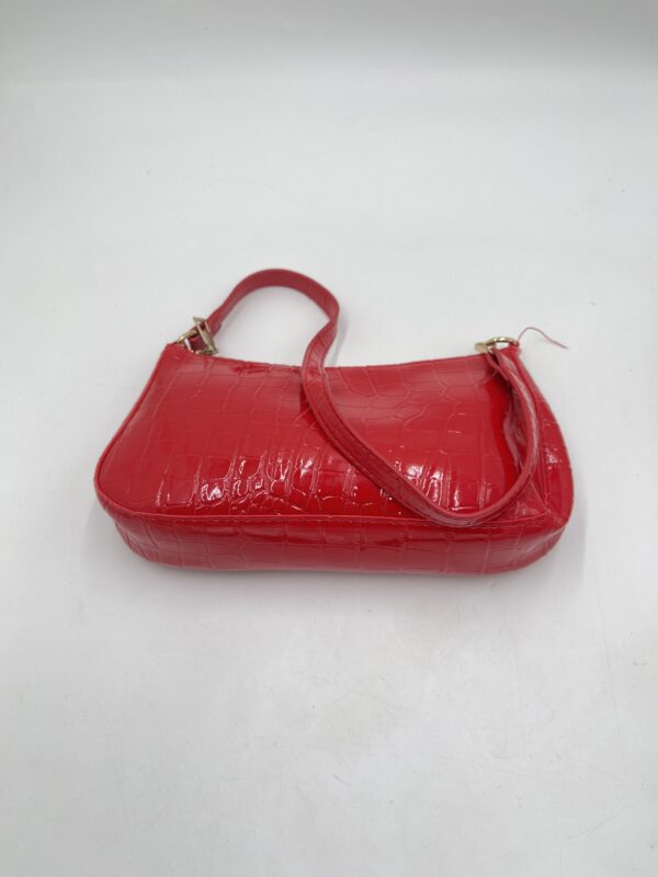 Sac Bandoulière Crocodile Rouge