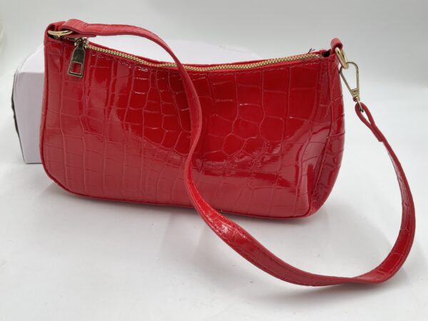 Sac Bandoulière Crocodile Rouge
