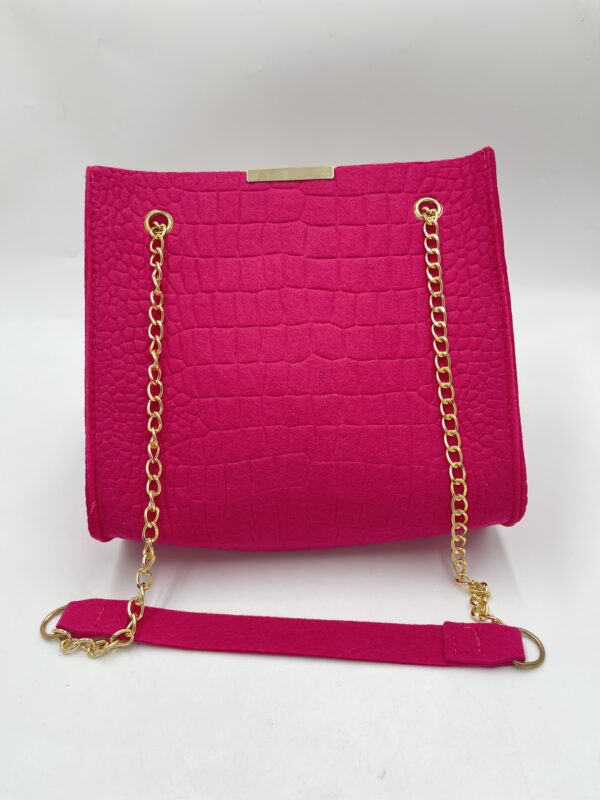 Sac Carré Minimaliste en Relief Crocodile