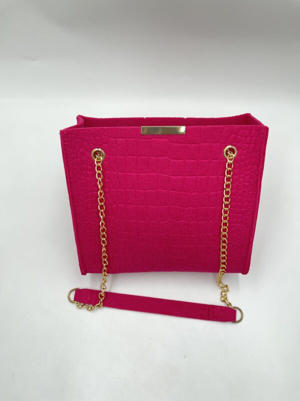 Sac Carré Minimaliste en Relief Crocodile