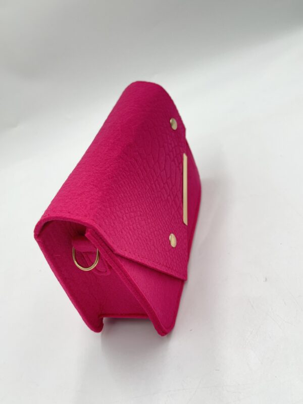 Sac Enveloppe Rose Fluo à Chaîne