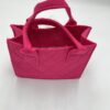 Mini Sac Carré Matelassé Rose Fluo