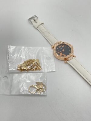 Montre Papillon à Quartz avec Ensemble de Bijoux