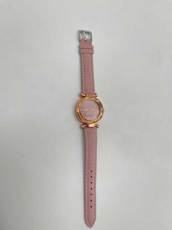 Montre à Quartz Rond et Bracelet Fleuri