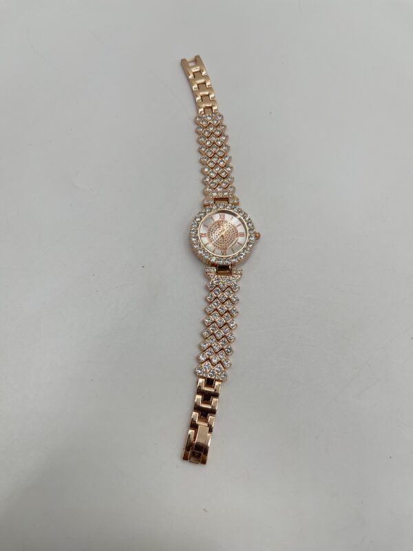 Montre à Quartz Rond avec Strass et 5 Bracelets