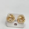 Boucles d'oreilles triangle torsadé or