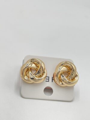 Boucles d'oreilles triangle torsadé or