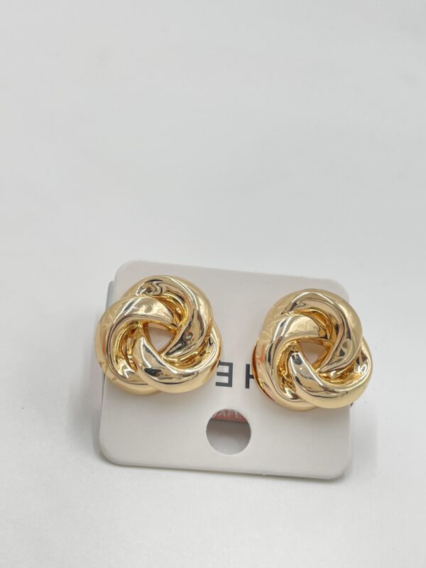 Boucles d'oreilles triangle torsadé or