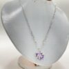 Collier cœur violet en argent