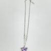 Collier cœur violet en argent