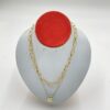 Collier superposé géométrique or jaune