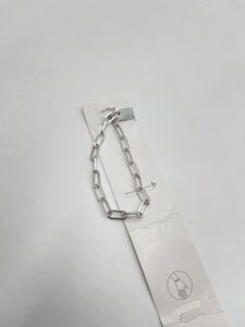 Bracelet chaîne minimaliste argenté pour hommes