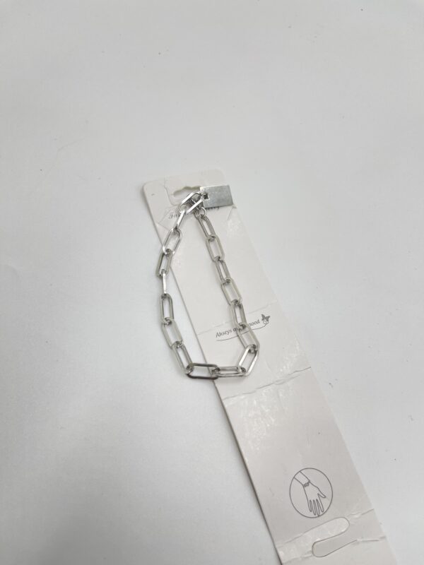 Bracelet chaîne minimaliste argenté pour hommes