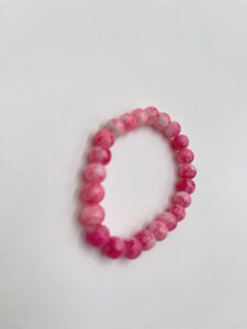 Bracelet bohème en perles de verre rose