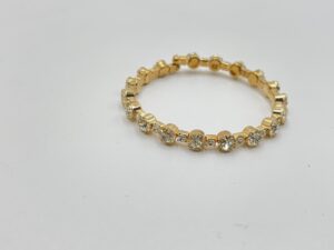 Bracelet manchette glamour avec strass