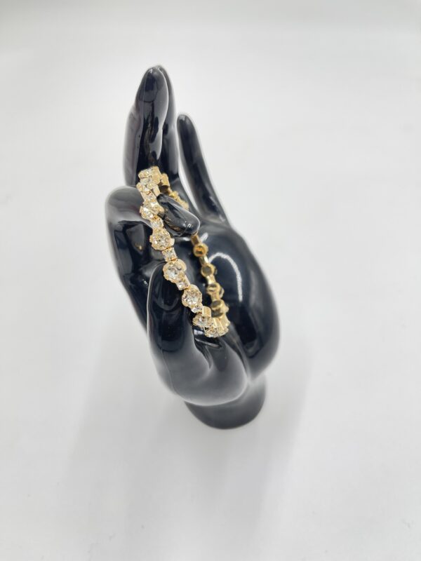 Bracelet manchette glamour avec strass