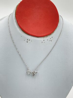 Collier tulipe argenté pour femmes et couples