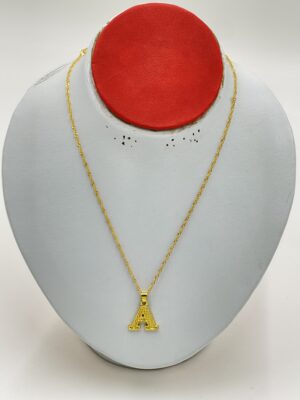 Collier initial or pour hommes