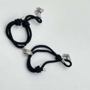 Ensemble de 2 bracelets papillon et cœur