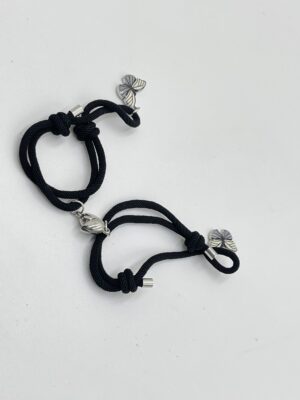 Ensemble de 2 bracelets papillon et cœur