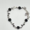 Bracelet minimaliste fleur de rose noire