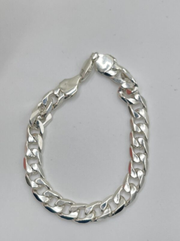 Bracelet à chaîne plate plaqué argent 925