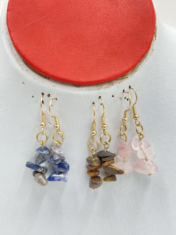 IMG_9921 Paires de Boucles d'Oreilles Pendantes en Pierre