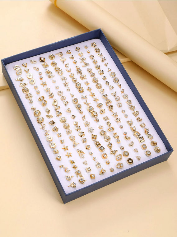 100 Paires de Boucles d'Oreilles