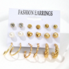 Boucles d'Oreilles avec Fausses Perles