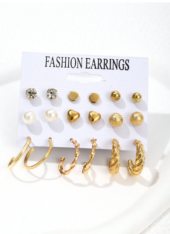 Boucles d'Oreilles avec Fausses Perles