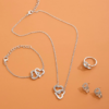 Ensemble de Bijoux Décor Cœur Strass