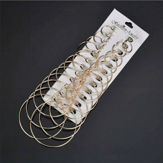 Boucles d'Oreilles Rondes en Acier