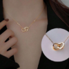 Collier double cœur