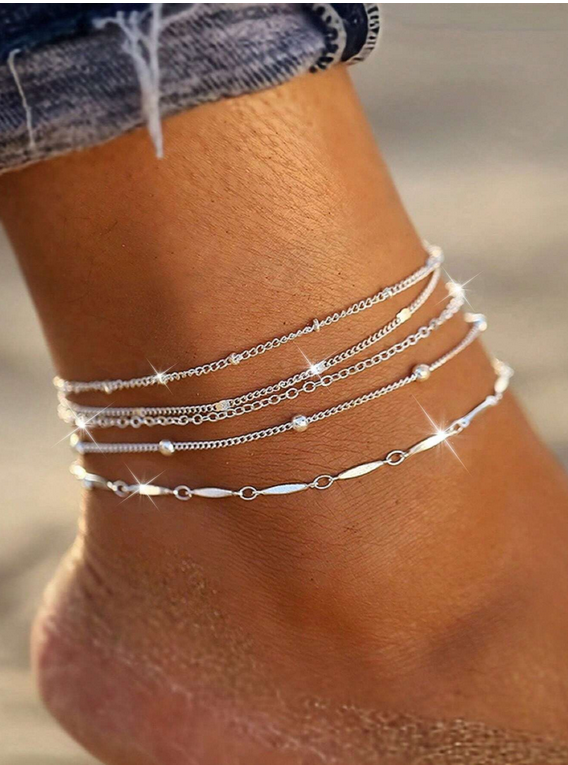 Ensemble de 3 bracelets de cheville