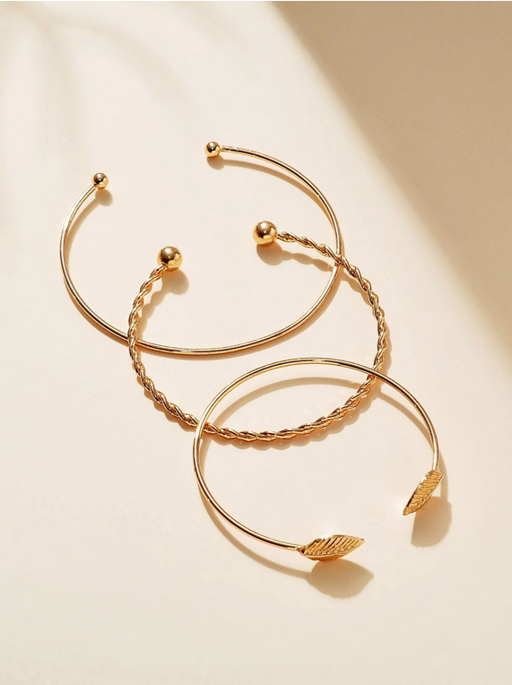 Ensemble de bracelets feuilles