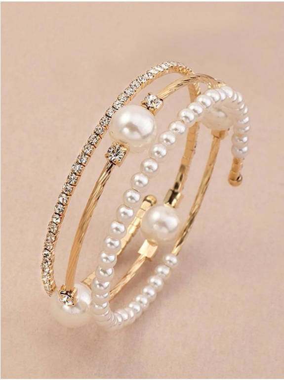 Bracelet perles et strass
